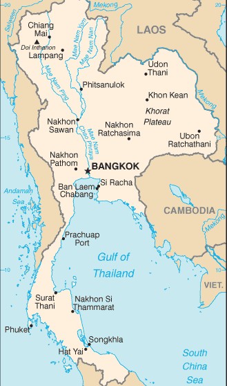 Térkép Thaiföld